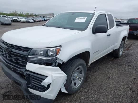 2022 Chevrolet Colorado 2WD Work Truck with VIN 1GCHSBENXN1323079, listed as a IAAI auction lot 41959638 with 19,705 mi miles and . Bid and sale history available at DreamBid. Image 2.