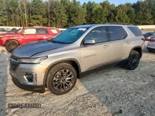 2023 Chevrolet Traverse RS with VIN 1GNERJKWXPJ218879, listed as a Copart auction lot 80470125 with 57,818 mi miles and Salvage title. Bid and sale history available at DreamBid. Image 1.