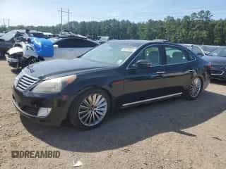 2014 Hyundai Equus Signature z VIN KMHGH4JHXEU085606, wystawiony jako Copart lot #55570645 z przebiegiem 114 951 mil mil oraz Szkoda całkowita • Salvage title. Historia ofert i sprzedaży dostępna na DreamBid. Obrazek 1.