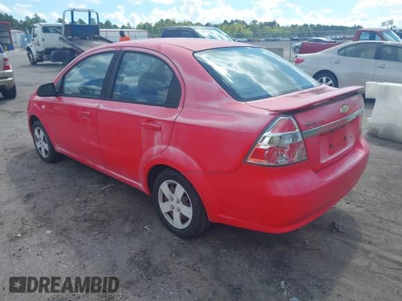 2007 Chevrolet Aveo LS with VIN KL1TD56697B189103, listed as a IAAI auction lot 43325381 with 145,543 mi miles and . Bid and sale history available at DreamBid. Image 3.