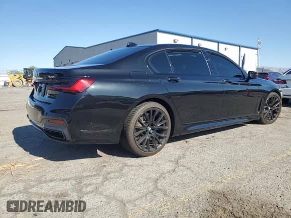 2020 BMW 7 Series 750i xDrive with VIN WBA7U2C04LBM62254, listed as a Copart auction lot 61608005 with Not provided miles and Salvage title. Bid and sale history available at DreamBid. Image 3.