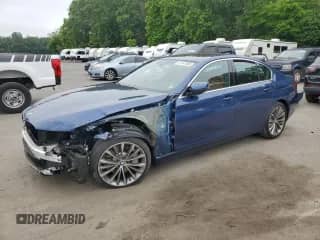 2023 BMW 5 Series 530i with VIN WBA53BH04PCL98462, listed as a Copart auction lot 61147395 with 37,082 mi miles and Non repairable. Bid and sale history available at DreamBid. Image 1.