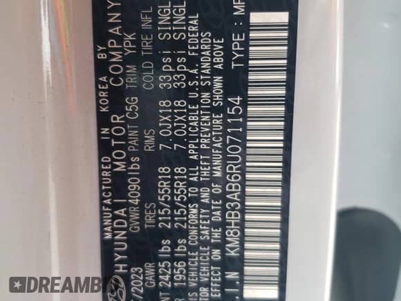 2024 Hyundai Kona SEL z VIN KM8HB3AB6RU071154, wystawiony jako Copart lot #73182724 z przebiegiem 8 906 mil mil oraz Szkoda całkowita • Salvage title. Historia ofert i sprzedaży dostępna na DreamBid. Obrazek 13.