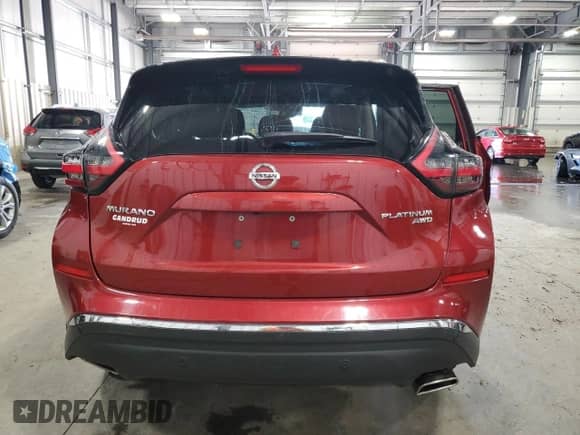 2020 Nissan Murano Platinum with VIN 5N1AZ2DSXLN116052, listed as a Copart auction lot 63215895 with 75,289 mi miles and Non repairable. Bid and sale history available at DreamBid. Image 6.