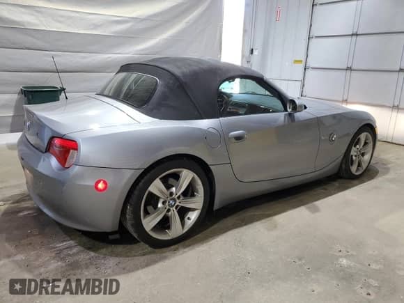 2007 BMW Z4 3.0si with VIN 4USBU535X7LW92367, listed as a Copart auction lot 71875305 with 56,334 mi miles and Salvage title. Bid and sale history available at DreamBid. Image 3.