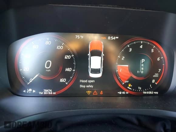 2019 Volvo S60 R-Design with VIN 7JR102FM5KG004275, listed as a Copart auction lot 80582855 with 78,474 mi miles and Salvage title. Bid and sale history available at DreamBid. Image 9.