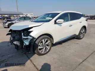 2021 Nissan Murano SL with VIN 5N1AZ2CJ1MC132694, listed as a Copart auction lot 81084755 with 30,193 mi miles and Salvage title. Bid and sale history available at DreamBid. Image 1.