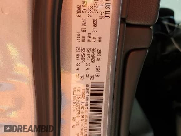 2015 Jeep Grand Cherokee Altitude with VIN 1C4RJFAG6FC777101, listed as a Copart auction lot 84589125 with 102,843 mi miles and Salvage title. Bid and sale history available at DreamBid. Image 13.