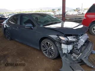 2025 Toyota Camry LE with VIN 4T1DAACK4SU005646, listed as a IAAI auction lot 43021430 with 27,358 mi miles and . Bid and sale history available at DreamBid. Image 1.