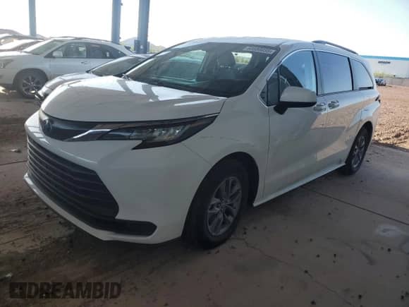 2023 Toyota Sienna LE with VIN 5TDKRKEC9PS151245, listed as a Copart auction lot 68880035 with 58,164 mi miles and Salvage title. Bid and sale history available at DreamBid. Image 1.