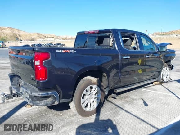 2022 Chevrolet Silverado 1500 LTZ with VIN 1GCUDGET3NZ594717, listed as a IAAI auction lot 41338315 with Not provided miles and . Bid and sale history available at DreamBid. Image 13.