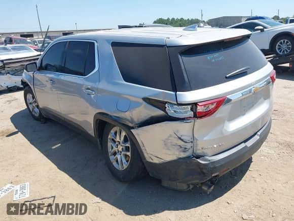 2020 Chevrolet Traverse LS with VIN 1GNERFKW4LJ127887, listed as a IAAI auction lot 43126438 with 115,532 mi miles and . Bid and sale history available at DreamBid. Image 3.