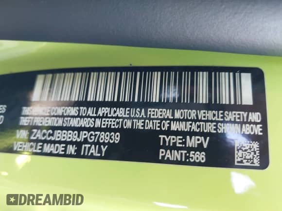 2018 Jeep Renegade Latitude с VIN ZACCJBBB9JPG78939, выставлен на аукционе IAAI как лот 43203745 с пробегом 81 968 миль миль и . История ставок и продаж доступна на DreamBid. Изображение 9.