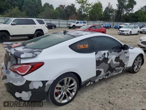 2016 Hyundai Genesis Coupe R-Spec с VIN KMHHU6KJ9GU135007, выставлен на аукционе Copart как лот 69662805 с пробегом 53 187 миль миль и Списание • Salvage title. История ставок и продаж доступна на DreamBid. Изображение 3.