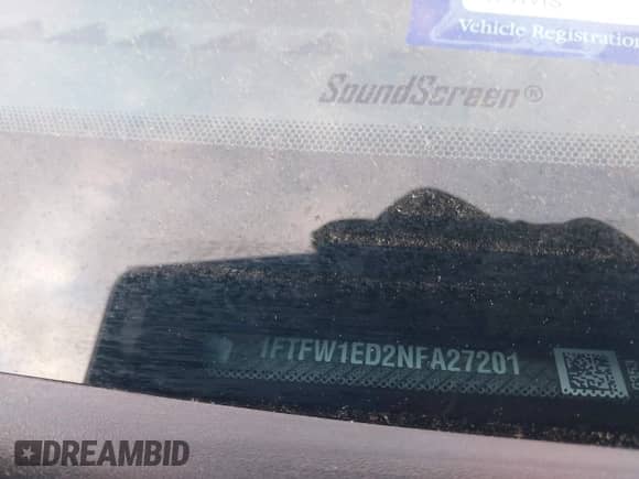 2022 Ford F-150 XL with VIN 1FTFW1ED2NFA27201, listed as a IAAI auction lot 41932239 with Not provided miles and . Bid and sale history available at DreamBid. Image 9.