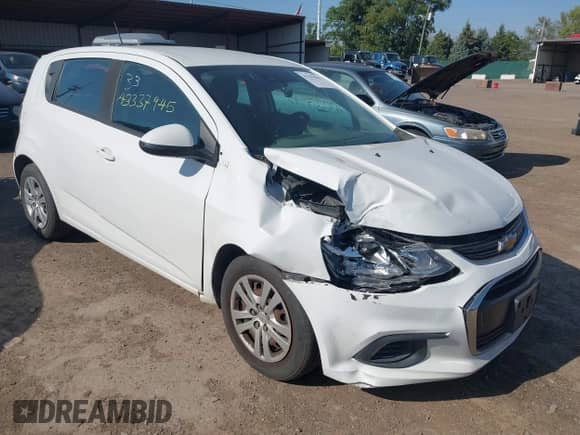 2020 Chevrolet Sonic LT with VIN 1G1JG6SB9L4133668, listed as a IAAI auction lot 43337945 with 60,493 mi miles and . Bid and sale history available at DreamBid. Image 1.
