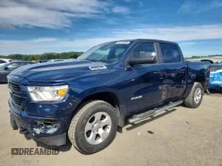 2019 Ram 1500 Big Horn z VIN 1C6RRFFG9KN858147, wystawiony jako Copart lot #80791005 z przebiegiem 75 157 mil mil oraz Szkoda całkowita • Salvage title. Historia ofert i sprzedaży dostępna na DreamBid. Obrazek 1.