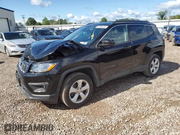 2021 Jeep Compass Latitude with VIN 3C4NJDBB7MT550913, listed as a Copart auction lot 69798575 with 56,228 mi miles and Salvage title. Bid and sale history available at DreamBid. Image 1.