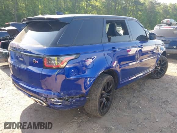 2021 Land Rover Range Rover Sport SVR z VIN SALWZ2RE4MA781110, wystawiony jako IAAI lot #42143199 z przebiegiem 26 473 mil mil oraz . Historia ofert i sprzedaży dostępna na DreamBid. Obrazek 4.
