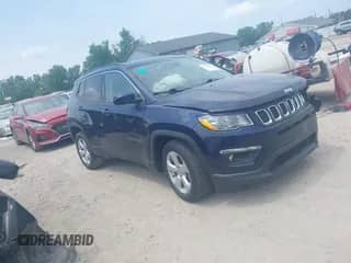 2019 Jeep Compass Latitude with VIN 3C4NJDBB2KT652939, listed as a IAAI auction lot 39583288 with 62,636 mi miles and . Bid and sale history available at DreamBid. Image 1.