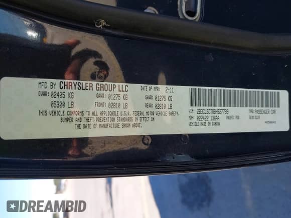 2011 Dodge Charger Road/Track с VIN 2B3CL5CT8BH527789, выставлен на аукционе IAAI как лот 43566646 с пробегом 262 490 миль миль и . История ставок и продаж доступна на DreamBid. Изображение 9.