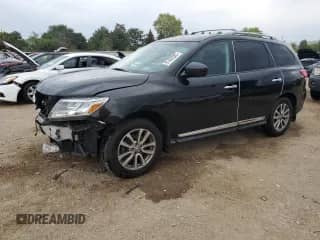 2016 Nissan Pathfinder Platinum with VIN 5N1AR2MM4GC643202, listed as a Copart auction lot 81482585 with 129,559 mi miles and Salvage title. Bid and sale history available at DreamBid. Image 1.
