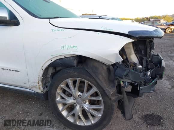 2015 Dodge Durango Citadel with VIN 1C4SDJET0FC708178, listed as a IAAI auction lot 43039354 with 177,219 mi miles and . Bid and sale history available at DreamBid. Image 6.