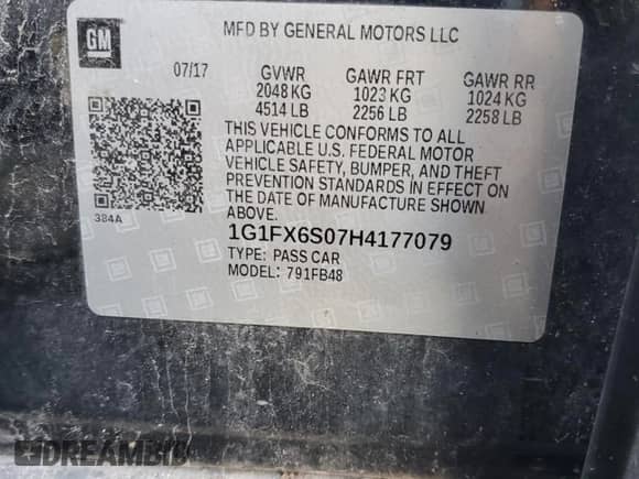 2017 Chevrolet Bolt EV Premier z VIN 1G1FX6S07H4177079, wystawiony jako Copart lot #70274503 z przebiegiem Nie podano mil oraz . Historia ofert i sprzedaży dostępna na DreamBid. Obrazek 14.