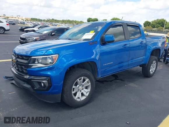 2021 Chevrolet Colorado 2WD LT with VIN 1GCGSCEN9M1245605, listed as a IAAI auction lot 42546439 with 53,922 mi miles and . Bid and sale history available at DreamBid. Image 2.