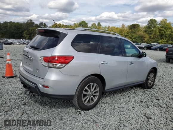 2015 Nissan Pathfinder S with VIN 5N1AR2MMXFC615466, listed as a Copart auction lot 82229405 with 76,143 mi miles and Salvage title. Bid and sale history available at DreamBid. Image 3.