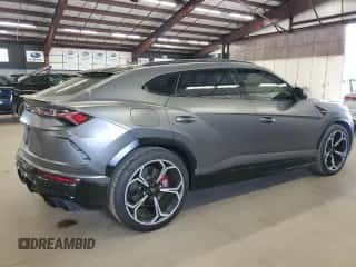 2021 Lamborghini Urus with VIN ZPBUA1ZL4MLA12215, listed as a Copart auction lot 55503385 with 51,846 mi miles and Salvage title. Bid and sale history available at DreamBid. Image 3.