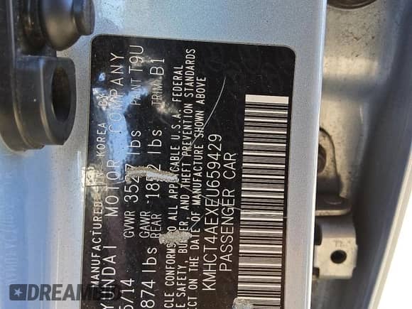 2014 Hyundai Accent GLS z VIN KMHCT4AEXEU659429, wystawiony jako Copart lot #84882725 z przebiegiem 153 222 mil mil oraz Czysty tytuł • Clean title. Historia ofert i sprzedaży dostępna na DreamBid. Obrazek 12.