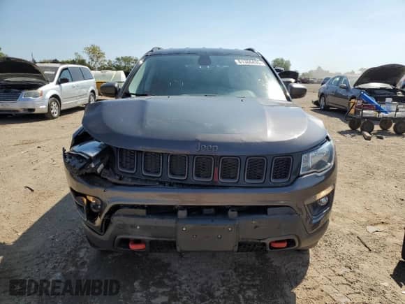 2020 Jeep Compass Trailhawk with VIN 3C4NJDDBXLT163395, listed as a Copart auction lot 81366435 with 56,199 mi miles and Salvage title. Bid and sale history available at DreamBid. Image 5.