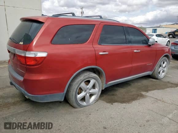 2011 Dodge Durango Citadel with VIN 1D4SE5GT8BC593618, listed as a Copart auction lot 69955785 with 168,747 mi miles and Salvage title. Bid and sale history available at DreamBid. Image 3.