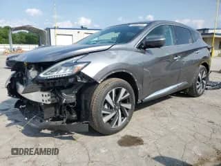 2024 Nissan Murano SL with VIN 5N1AZ2CJ7RC128723, listed as a Copart auction lot 60604335 with 1,456 mi miles and Salvage title. Bid and sale history available at DreamBid. Image 1.