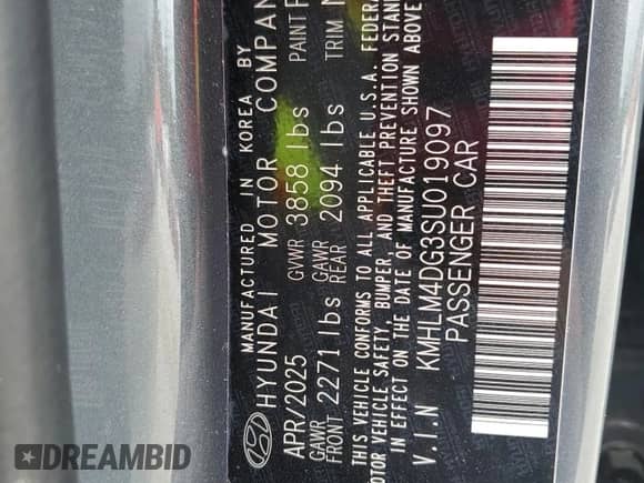 2025 Hyundai Elantra SEL Sport с VIN KMHLM4DG3SU019097, выставлен на аукционе Copart как лот 84553665 с пробегом 15 326 миль миль и Чистый • Clean title. История ставок и продаж доступна на DreamBid. Изображение 12.