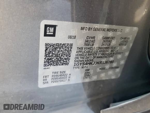 2019 Cadillac Escalade ESV Luxury z VIN 1GYS4HKJ3KR136780, wystawiony jako Copart lot #52337735 z przebiegiem Nie podano mil oraz Szkoda całkowita • Salvage title. Historia ofert i sprzedaży dostępna na DreamBid. Obrazek 14.