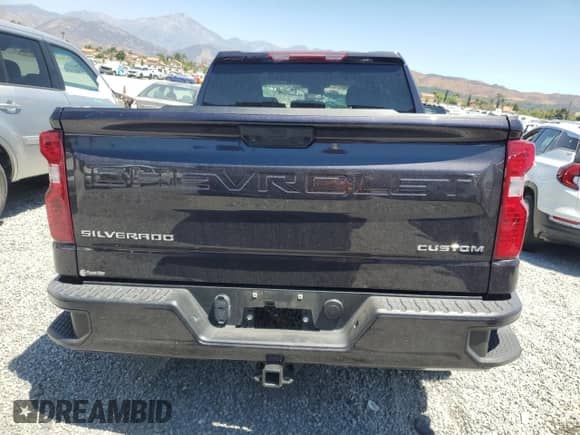 2022 Chevrolet Silverado 1500 Custom with VIN 3GCPABEK9NG537647, listed as a Copart auction lot 66660225 with 40,840 mi miles and Salvage title. Bid and sale history available at DreamBid. Image 6.