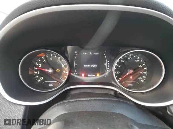 2017 Jeep Compass Sport with VIN 3C4NJDAB5HT642738, listed as a Copart auction lot 49900965 with 138,836 mi miles and Non repairable. Bid and sale history available at DreamBid. Image 9.