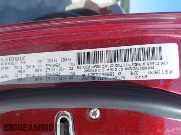 2016 Ram 1500 Big Horn с VIN 1C6RR7TT1GS398823, выставлен на аукционе IAAI как лот 42752230 с пробегом 206 886 миль миль и . История ставок и продаж доступна на DreamBid. Изображение 9.