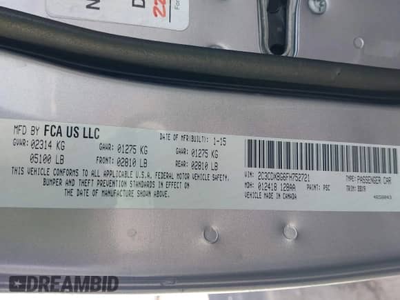 2015 Dodge Charger SE с VIN 2C3CDXBG6FH752721, выставлен на аукционе IAAI как лот 43243695 с пробегом 188 170 миль миль и . История ставок и продаж доступна на DreamBid. Изображение 9.