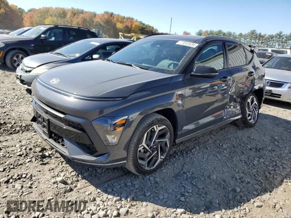 2024 Hyundai Kona N Line с VIN KM8HACA3XRU069998, выставлен на аукционе Copart как лот 77043434 с пробегом 5 459 миль миль и Списание • Salvage title. История ставок и продаж доступна на DreamBid. Изображение 1.