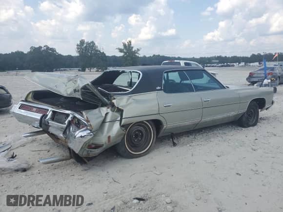 1972 Chevrolet Caprice с VIN 1N39R2D235350, выставлен на аукционе Copart как лот 68200775 с пробегом 78 954 миль миль и Списание • Salvage title. История ставок и продаж доступна на DreamBid. Изображение 3.
