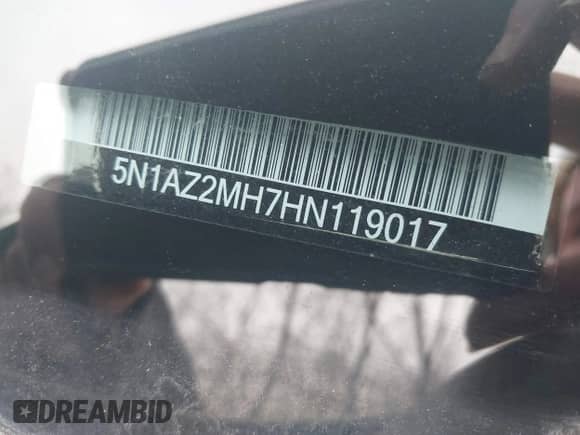 2017 Nissan Murano Platinum с VIN 5N1AZ2MH7HN119017, выставлен на аукционе IAAI как лот 42098018 с пробегом Не указан миль и . История ставок и продаж доступна на DreamBid. Изображение 9.