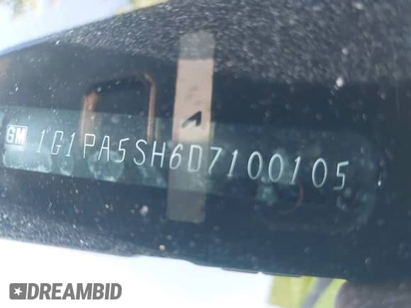 2013 Chevrolet Cruze LS with VIN 1G1PA5SH6D7100105, listed as a IAAI auction lot 42928846 with 77,741 mi miles and . Bid and sale history available at DreamBid. Image 9.