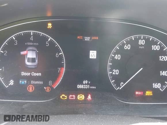 2018 Honda Accord Sport with VIN 1HGCV2E38JA048162, listed as a IAAI auction lot 41713173 with 88,331 mi miles and . Bid and sale history available at DreamBid. Image 7.
