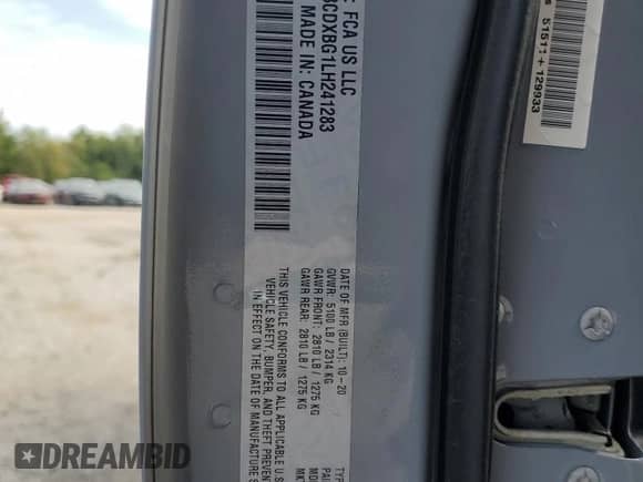 2020 Dodge Charger SXT с VIN 2C3CDXBG1LH241283, выставлен на аукционе Copart как лот 71236575 с пробегом 326 856 миль миль и Списание • Salvage title. История ставок и продаж доступна на DreamBid. Изображение 12.