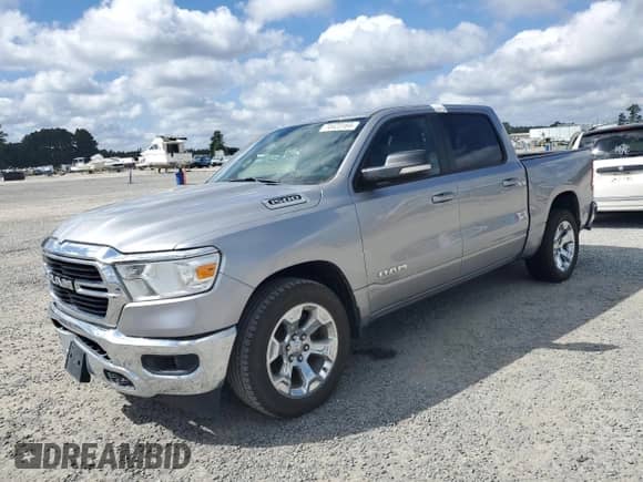 2021 Ram 1500 Big Horn with VIN 1C6RREFG3MN503441, listed as a Copart auction lot 74423164 with Not provided miles and Salvage title. Bid and sale history available at DreamBid. Image 1.
