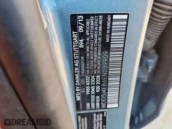 2014 Mercedes-Benz CLA 250 с VIN WDDSJ4EB6EN039909, выставлен на аукционе Copart как лот 68423905 с пробегом 183 181 миль миль и Списание • Salvage title. История ставок и продаж доступна на DreamBid. Изображение 12.