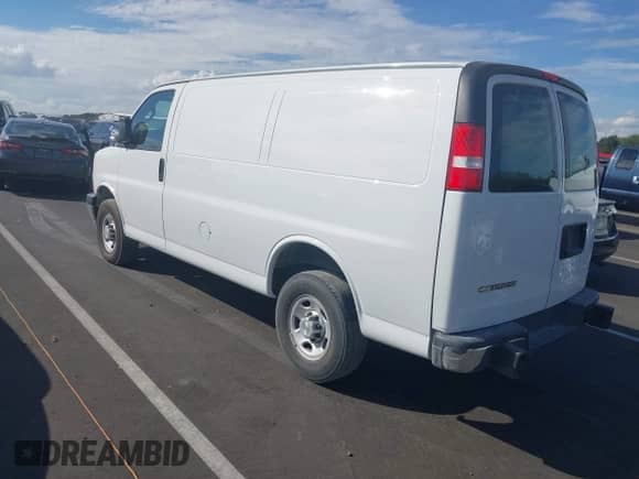 2023 Chevrolet Express Cargo with VIN 1GCWGAFP4P1202957, listed as a IAAI auction lot 43298343 with 36,463 mi miles and . Bid and sale history available at DreamBid. Image 3.